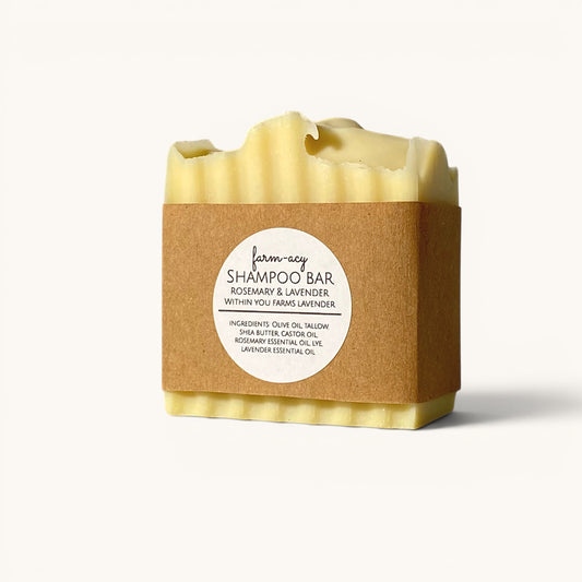 Rosemary and lavender shampoo bar by Farm-acy