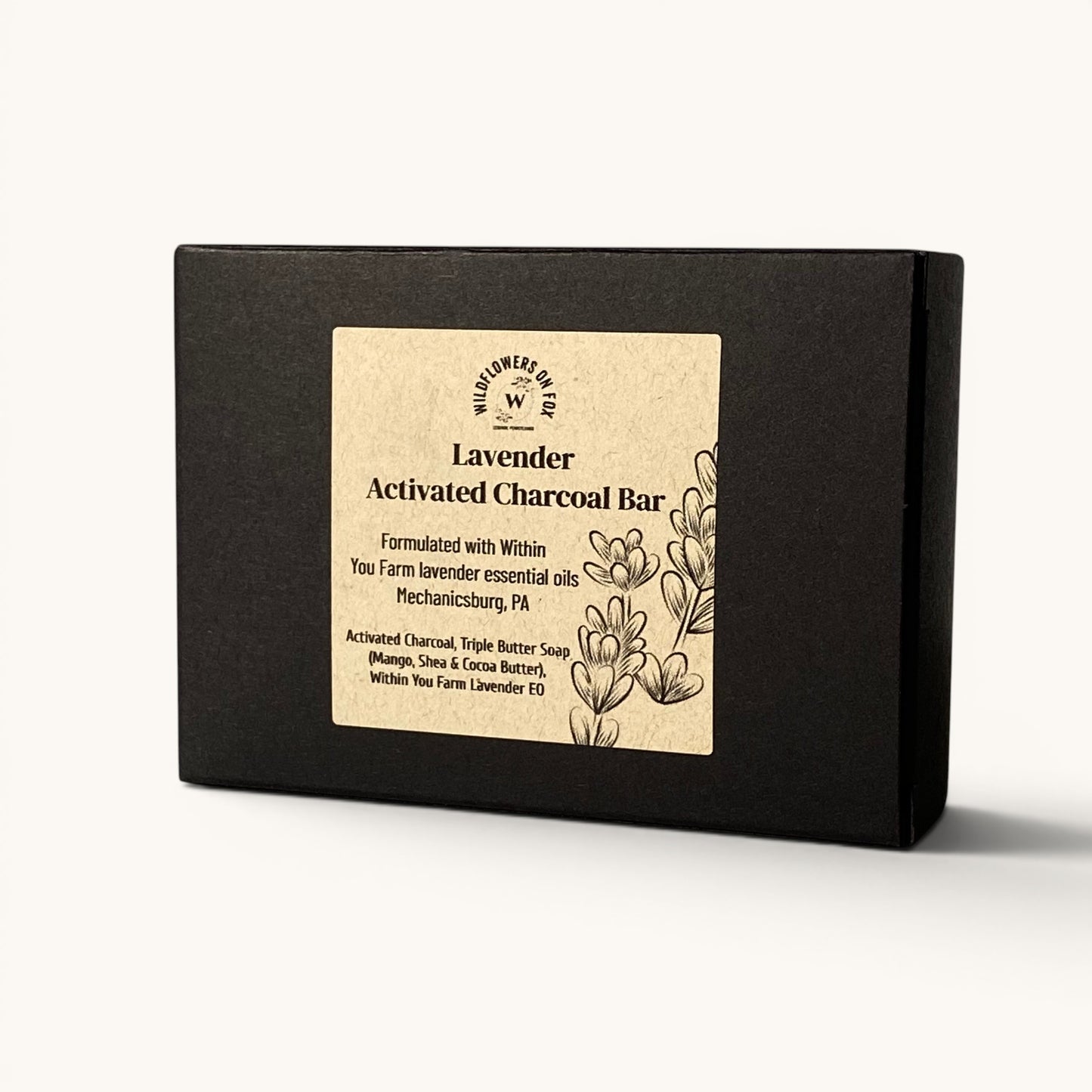 Within You Farm lavender charcoal facial soap bar
