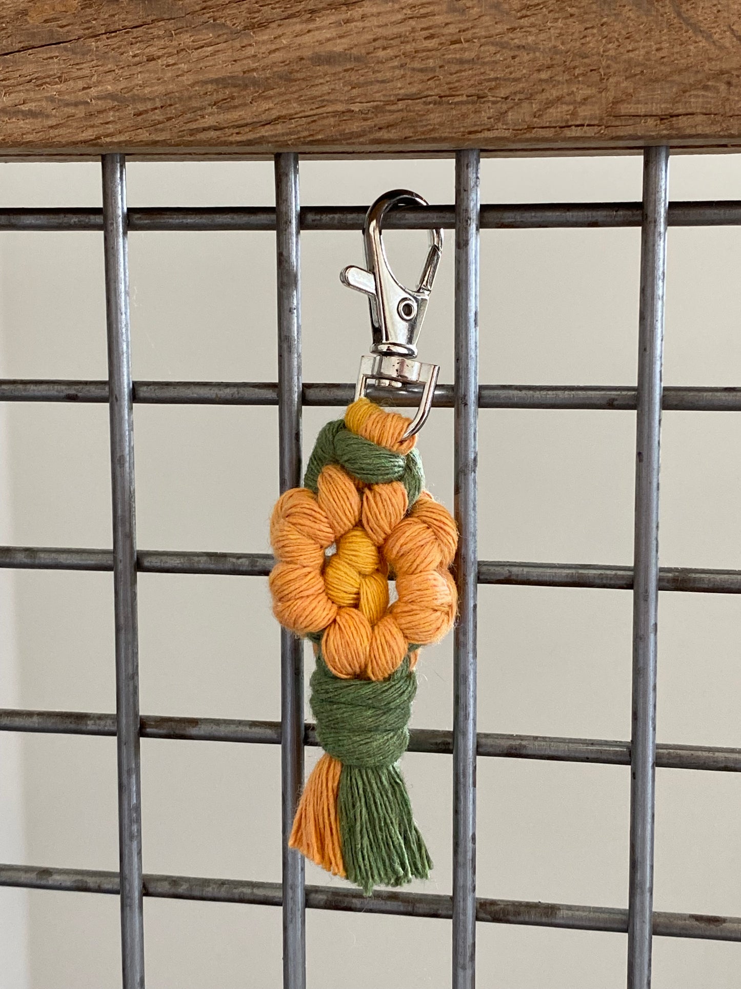 Macrame Flower Keychain