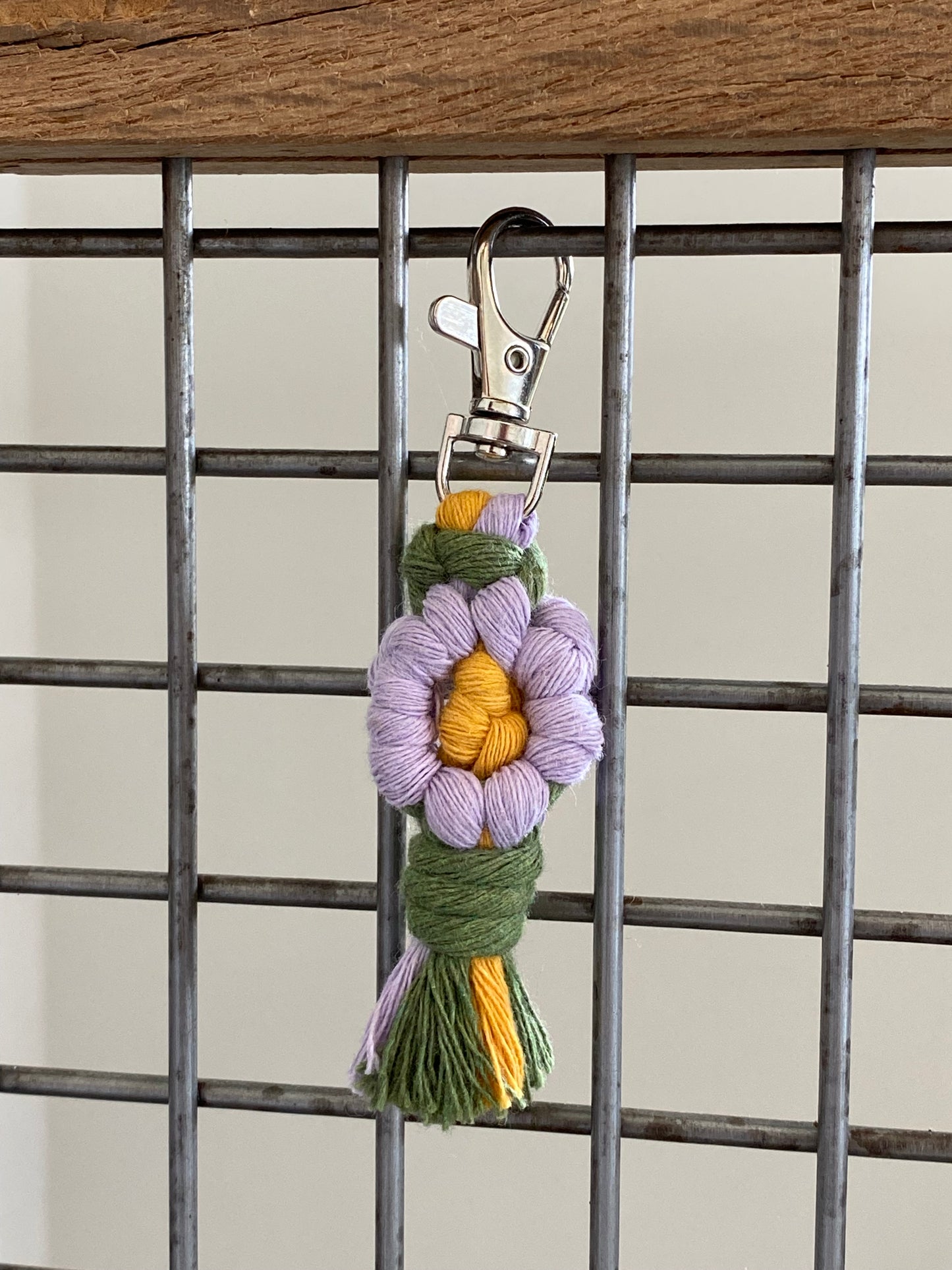 Macrame Flower Keychain