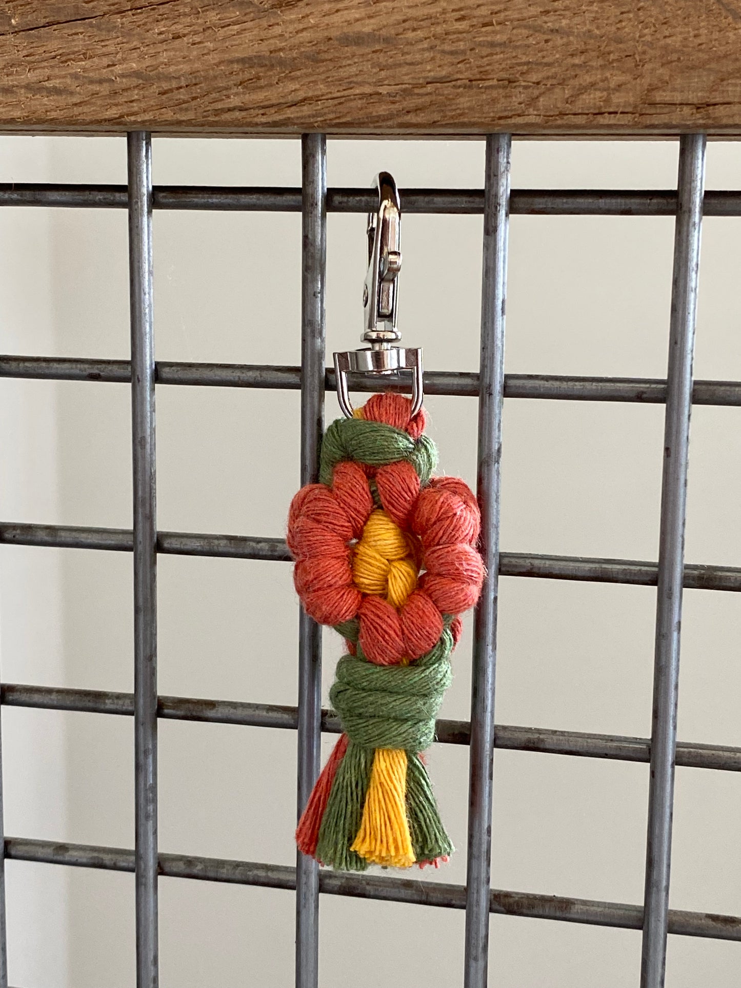 Macrame Flower Keychain