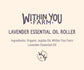 Within You Farm lavender essential oil roller, horizontal view
