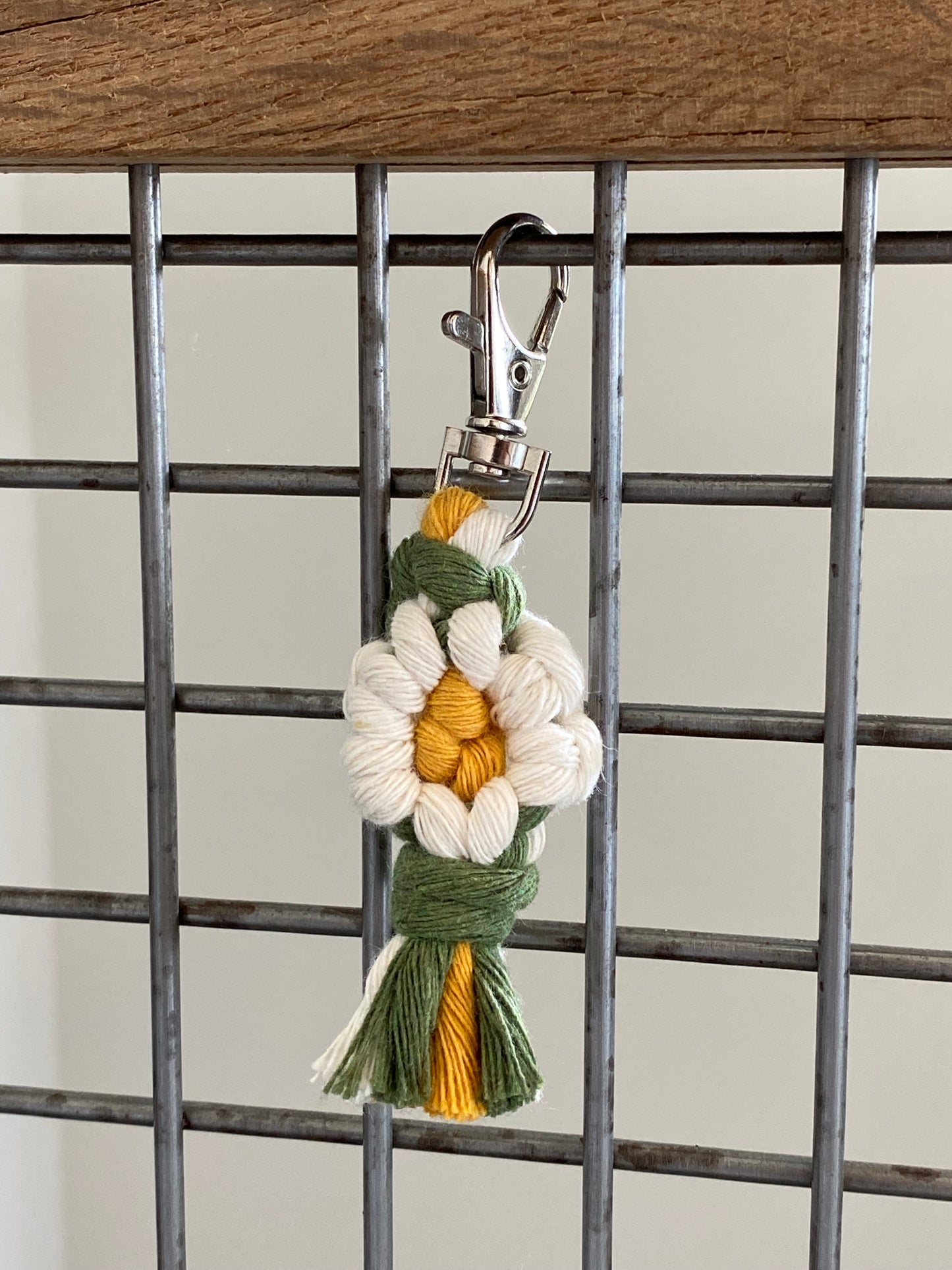 Macrame Flower Keychain